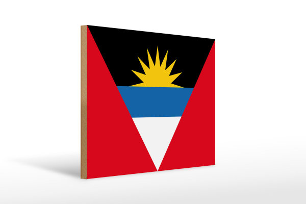 Holzschild Flagge Antigua und Barbuda 40x30cm Flag