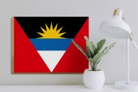 Holzschild Flagge Antigua und Barbuda 40x30cm Flag