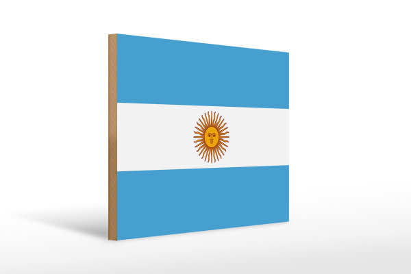 Holzschild Flagge Argentinien 40x30cm Flag of Argentina