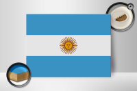 Holzschild Flagge Argentinien 40x30cm Flag of Argentina