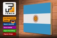 Holzschild Flagge Argentinien 40x30cm Flag of Argentina