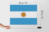 Holzschild Flagge Argentinien 40x30cm Flag of Argentina