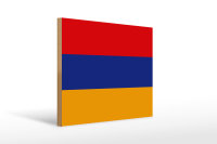 Holzschild Flagge Armenien 40x30cm Flag of Armenia