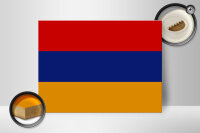 Holzschild Flagge Armenien 40x30cm Flag of Armenia