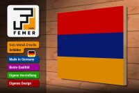 Holzschild Flagge Armenien 40x30cm Flag of Armenia
