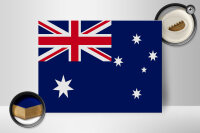 Holzschild Flagge Australien 40x30cm Flag of Australia