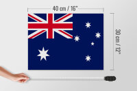 Holzschild Flagge Australien 40x30cm Flag of Australia