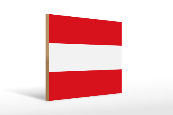 Holzschild Flagge Österreich 40x30cm Flag of Austria