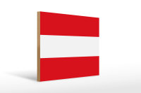 Holzschild Flagge Österreich 40x30cm Flag of Austria