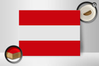 Holzschild Flagge Österreich 40x30cm Flag of Austria