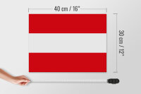 Holzschild Flagge Österreich 40x30cm Flag of Austria