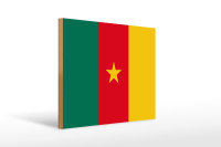 Holzschild Flagge Kamerun 40x30cm Flag of Cameroon