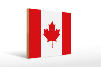 Holzschild Flagge Kanada 40x30cm Flag of Canada