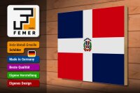 Holzschild Flagge Dominikanische Republik 40x30cm Flag