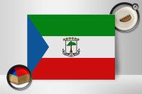 Holzschild Flagge Äquatorialguinea 40x30cm Flag