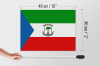 Holzschild Flagge Äquatorialguinea 40x30cm Flag