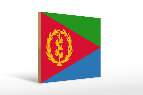 Holzschild Flagge Eritrea 40x30cm Flag of Eritrea