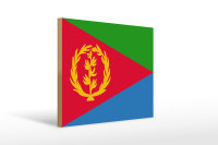Holzschild Flagge Eritrea 40x30cm Flag of Eritrea