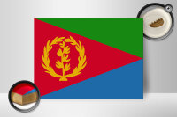Holzschild Flagge Eritrea 40x30cm Flag of Eritrea