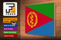 Holzschild Flagge Eritrea 40x30cm Flag of Eritrea