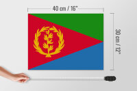Holzschild Flagge Eritrea 40x30cm Flag of Eritrea