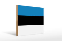 Holzschild Flagge Estland 40x30cm Flag of Estonia