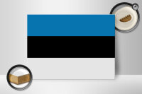 Holzschild Flagge Estland 40x30cm Flag of Estonia