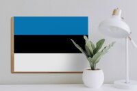 Holzschild Flagge Estland 40x30cm Flag of Estonia