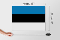 Holzschild Flagge Estland 40x30cm Flag of Estonia