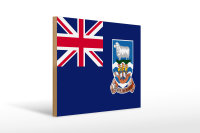 Holzschild Flagge Falklandinseln 40x30cm Falkland Islands