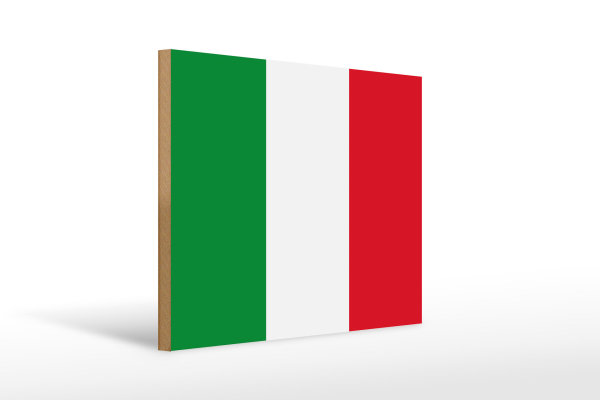 Holzschild Flagge Italiens 40x30cm Flag of Italy