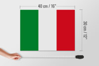 Holzschild Flagge Italiens 40x30cm Flag of Italy