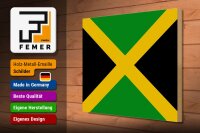 Holzschild Flagge Jamaikas 40x30cm flag of Jamaica