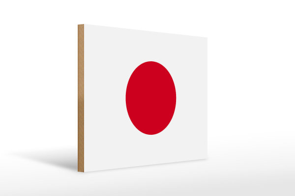 Holzschild Flagge Japans 40x30cm Flag of Japan