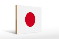 Holzschild Flagge Japans 40x30cm Flag of Japan