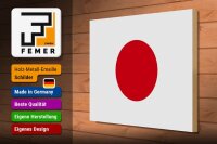 Holzschild Flagge Japans 40x30cm Flag of Japan