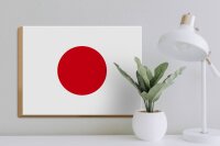 Holzschild Flagge Japans 40x30cm Flag of Japan