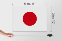 Holzschild Flagge Japans 40x30cm Flag of Japan