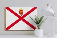 Holzschild Flagge Jerseys 40x30cm Flag of Jersey