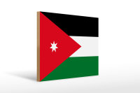 Holzschild Flagge Jordaniens 40x30cm Flag of Jordan