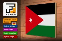 Holzschild Flagge Jordaniens 40x30cm Flag of Jordan