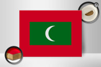 Holzschild Flagge Malediven 40x30cm Flag of the Maldives