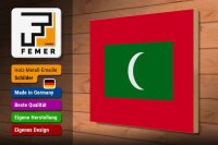 Holzschild Flagge Malediven 40x30cm Flag of the Maldives