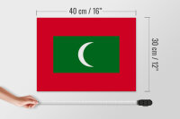 Holzschild Flagge Malediven 40x30cm Flag of the Maldives