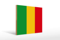 Holzschild Flagge Malis 40x30cm Flag of Mali