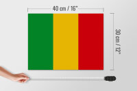 Holzschild Flagge Malis 40x30cm Flag of Mali