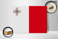 Holzschild Flagge Maltas 40x30cm Flag of Malta
