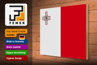 Holzschild Flagge Maltas 40x30cm Flag of Malta