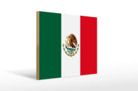 Holzschild Flagge Mexikos 40x30cm Flag of Mexico