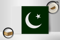 Holzschild Flagge Pakistans 40x30cm Flag of Pakistan